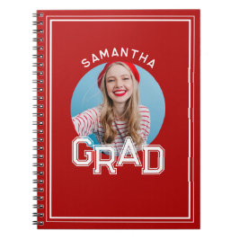 Modern Eenvoudig High School Afstudeerder Foto Afs Notitieboek