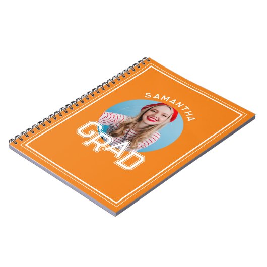 Modern Eenvoudig High School Afstudeerder Foto Afs Notitieboek (Linkerzijde)