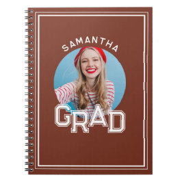 Modern Eenvoudig High School Afstudeerder Foto Afs Notitieboek