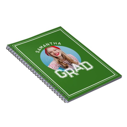 Modern Eenvoudig High School Afstudeerder Foto Afs Notitieboek (Rechterzijde)