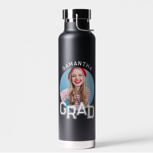Modern Eenvoudig High School Afstudeerder Foto Afs Waterfles (Links)