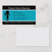 Modern eenvoudig huis schoonmaken meid visitekaartje (Voorkant / Achterkant)