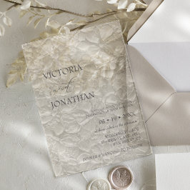 Modern eenvoudig huwelijk acryl uitnodigingen