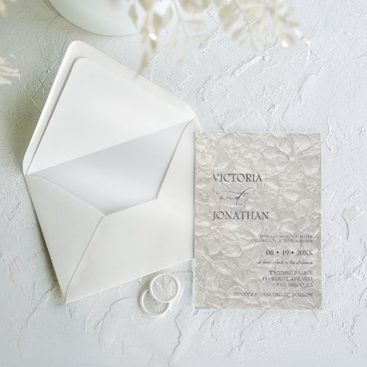 Modern eenvoudig huwelijk acryl uitnodigingen