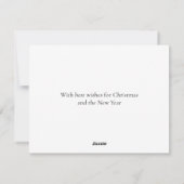 Modern Eenvoudig Ijsblauw Foto Kerstflat Feestdagenkaart (Achterkant)