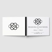 Modern eenvoudig Infinity Heart Wedding gastenboek (Volledig)