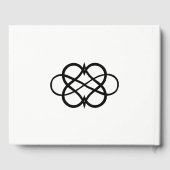 Modern eenvoudig Infinity Heart Wedding gastenboek (Achterkant)