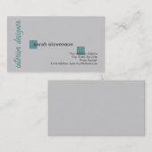 Modern Eenvoudig Interieur Designer Visitekaartje (Voorkant / Achterkant)