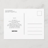 Modern eenvoudig Introductie Geboorte foto Briefkaart (Achterkant)