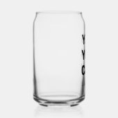 Modern eenvoudig ja u kunt gepersonaliseerde naam blikvorm glas (Rechts)