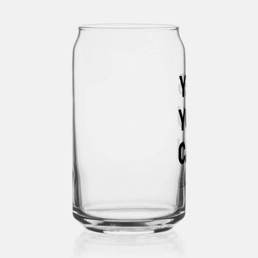 Modern eenvoudig ja u kunt gepersonaliseerde naam blikvorm glas (Rechts)