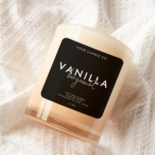 Modern eenvoudig kaarsenlabel vierkante sticker