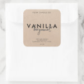 Modern eenvoudig kaarsenlabel voor roestkraft vierkante sticker (Tas)