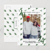 Modern eenvoudig kerstpaar Briefkaart (Voorkant / Achterkant)