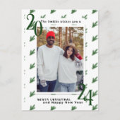 Modern eenvoudig kerstpaar Briefkaart (Voorkant)