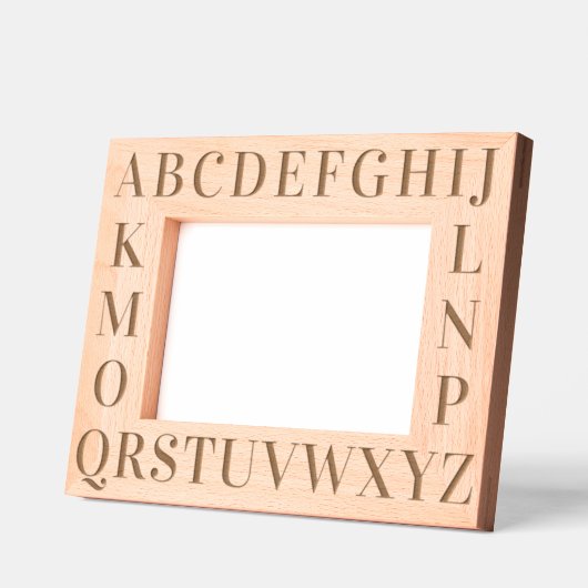 Modern eenvoudig Kind leren, het Engels alfabet Gegraveerde Lijstjes (Links)