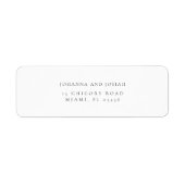 Modern eenvoudig klassiek palmboom retouradres etiket (Voorkant)