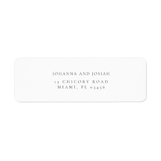 Modern eenvoudig klassiek palmboom retouradres etiket (Voorkant)