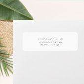 Modern eenvoudig klassiek palmboom retouradres etiket