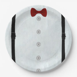 Modern eenvoudig kleine heer Baby shower Schattige Papieren Bordje