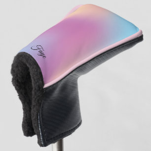 Modern Eenvoudig Kleurrijke regenboog gradiënt gal Golfheadcover