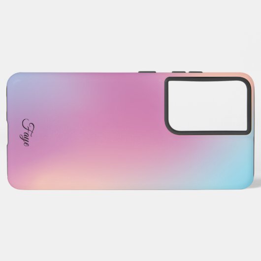 Modern Eenvoudig Kleurrijke regenboog gradiënt gal Samsung Galaxy Hoesje (Linkerkant)