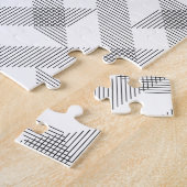 Modern, eenvoudig, koel, stedelijk zigzaglijnpatro legpuzzel (Zijkant)