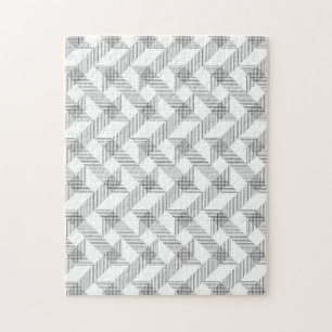 Modern, eenvoudig, koel, stedelijk zigzaglijnpatro legpuzzel