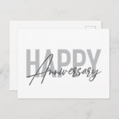 Modern, eenvoudig, koele typografie Gefeliciteerd Briefkaart (Voorkant / Achterkant)