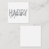 Modern, eenvoudig, koele typografie Prettig Chanoe Notitiekaartje (Voorkant / Achterkant)