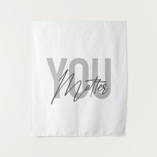 Modern, eenvoudig, koele urbane typografie You Mat Wandkleed