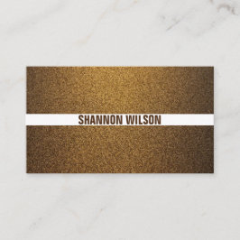 Modern eenvoudig koperen gouden glitter wit lijst visitekaartje
