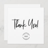 Modern Eenvoudig kortingscode handlettering script Bedankkaart (Voorkant / Achterkant)