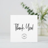 Modern Eenvoudig kortingscode handlettering script Bedankkaart (Staand voorkant)