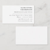 Modern eenvoudig legant minimaal Visitekaartje (Voorkant / Achterkant)