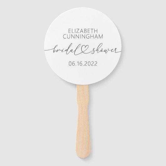 Modern eenvoudig legant minimaal Vrijgezellenfeest Handwaaier (Achterkant)