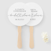 Modern eenvoudig legant minimaal Vrijgezellenfeest Handwaaier (Voorkant en achterkant)