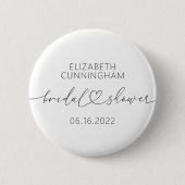 Modern eenvoudig legant minimaal Vrijgezellenfeest Ronde Button 5,7 Cm (Voorkant)