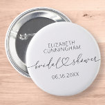 Modern eenvoudig legant minimaal Vrijgezellenfeest Ronde Button 5,7 Cm<br><div class="desc">Dit eenvoudige en moderne ontwerp bestaat uit sans serif en speels cursieve typografie met doedelharten. Ideaal voor bruiloft-bruidsschoenenfeesten.</div>