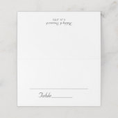 Modern eenvoudig legant weddenbanknummer plaatskaartje (Buitenkant ongevouwen)