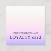 Modern Eenvoudig Licht Roos Paarse Schoonheid Klantenkaartje (Voorkant)