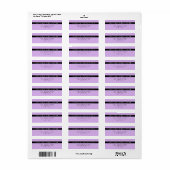 Modern eenvoudig Lila, groen retouradres Etiket (Full Sheet)