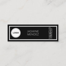 Modern Eenvoudig Logo Zwart Wit Make-up Artiest 