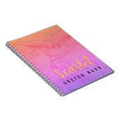 Modern eenvoudig mandala kunstwerk notitieboek (Rechterzijde)