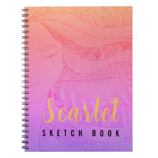 Modern eenvoudig mandala kunstwerk notitieboek (Voorkant)
