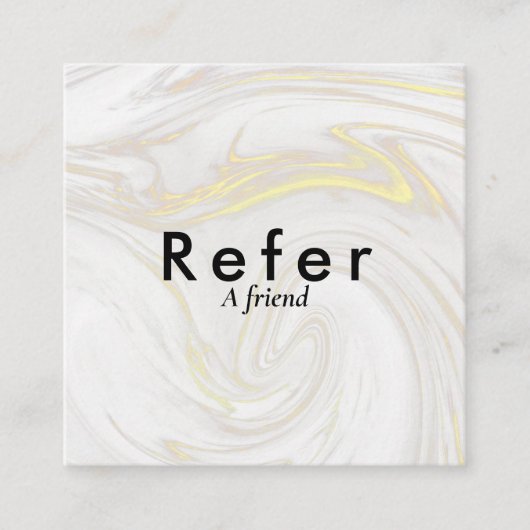 Modern eenvoudig marmeren bedrijf aanbevelingskaartje (Voorkant)