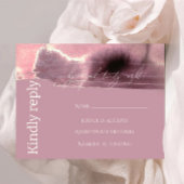 Modern, eenvoudig Mauve Dusty Roos RSVP Kaartje