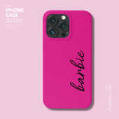 Modern Eenvoudig Meisje Heet Roze Script Naam Mono Case-Mate iPhone Case