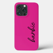 Modern Eenvoudig Meisje Heet Roze Script Naam Mono Case-Mate iPhone Case (Achterkant)