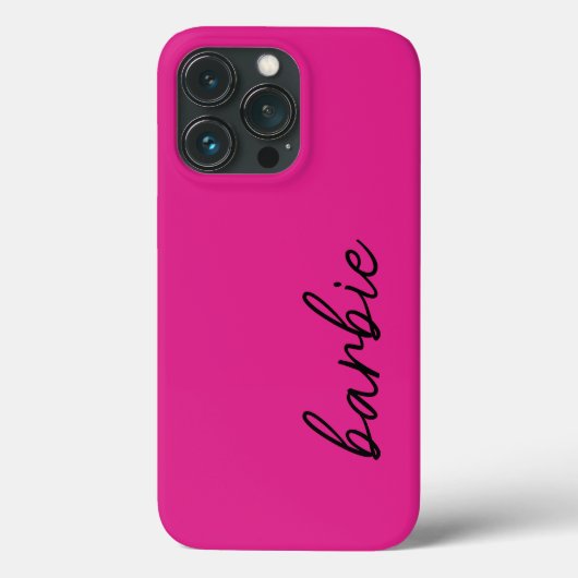 Modern Eenvoudig Meisje Heet Roze Script Naam Mono Case-Mate iPhone Case (Achterkant)